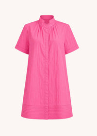 Glam - Chloe Stand Collar Mini Shirt Dress
