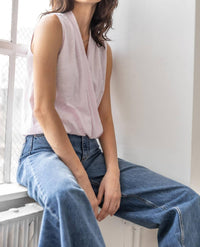 Lilla P - Sleeveless Faux Wrap Top
