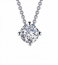 Lafonn Women's Solitaire Necklace in silver - women's jewelry - detail view