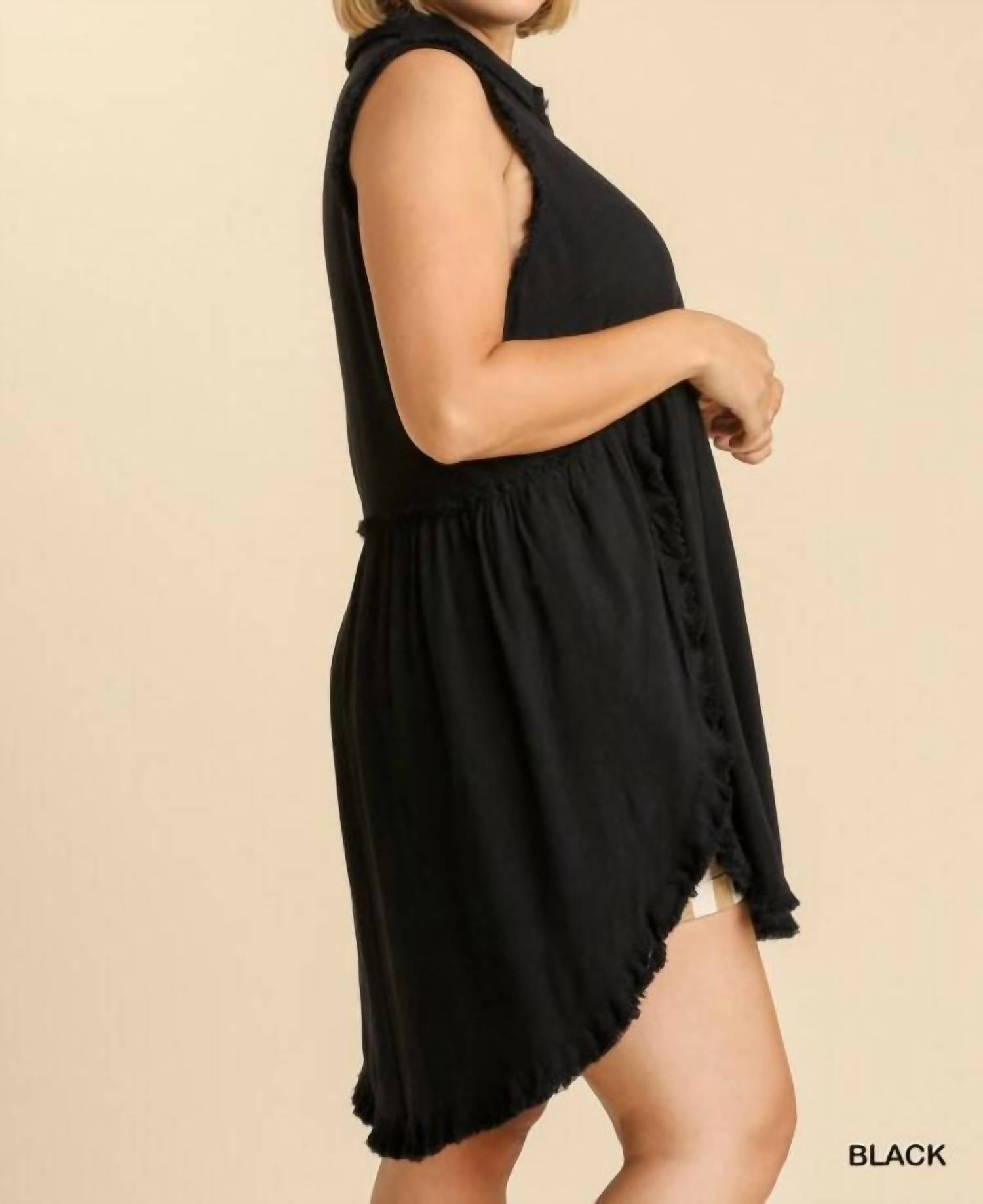 Umgee - Frayed Sleeveless Tunic