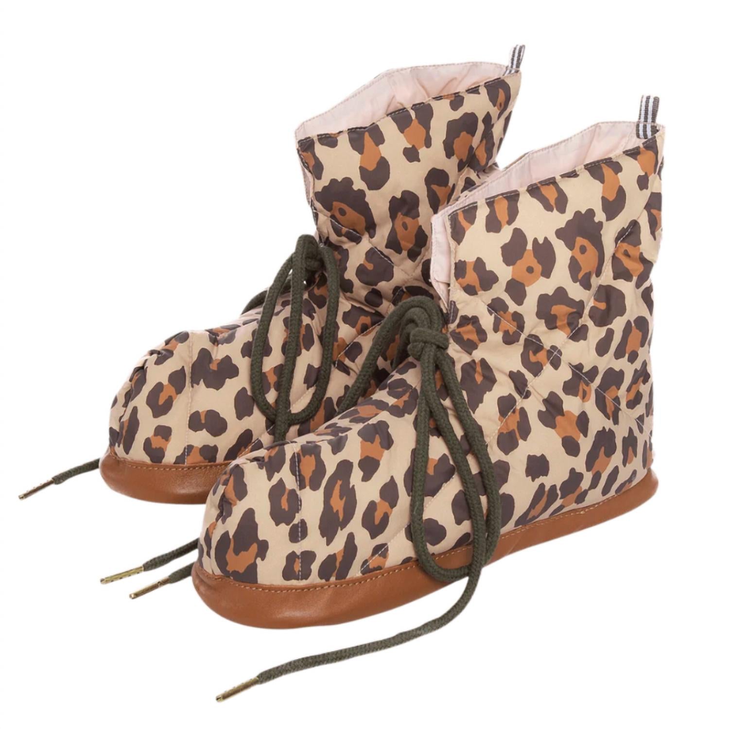 THE GREAT. Women's Down Quilted Slippers in brown - women's shoe