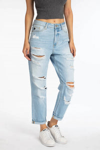 Kancan - Distressed Mom Jeans