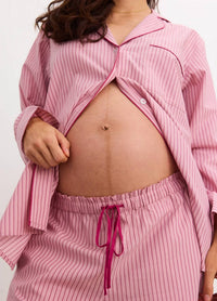 Hatch - Striped Cotton Classic Pajama Set -maternity