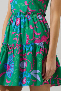 Sugarlips - Women's Cabina Floral Ruffle Tiered Mini Dress