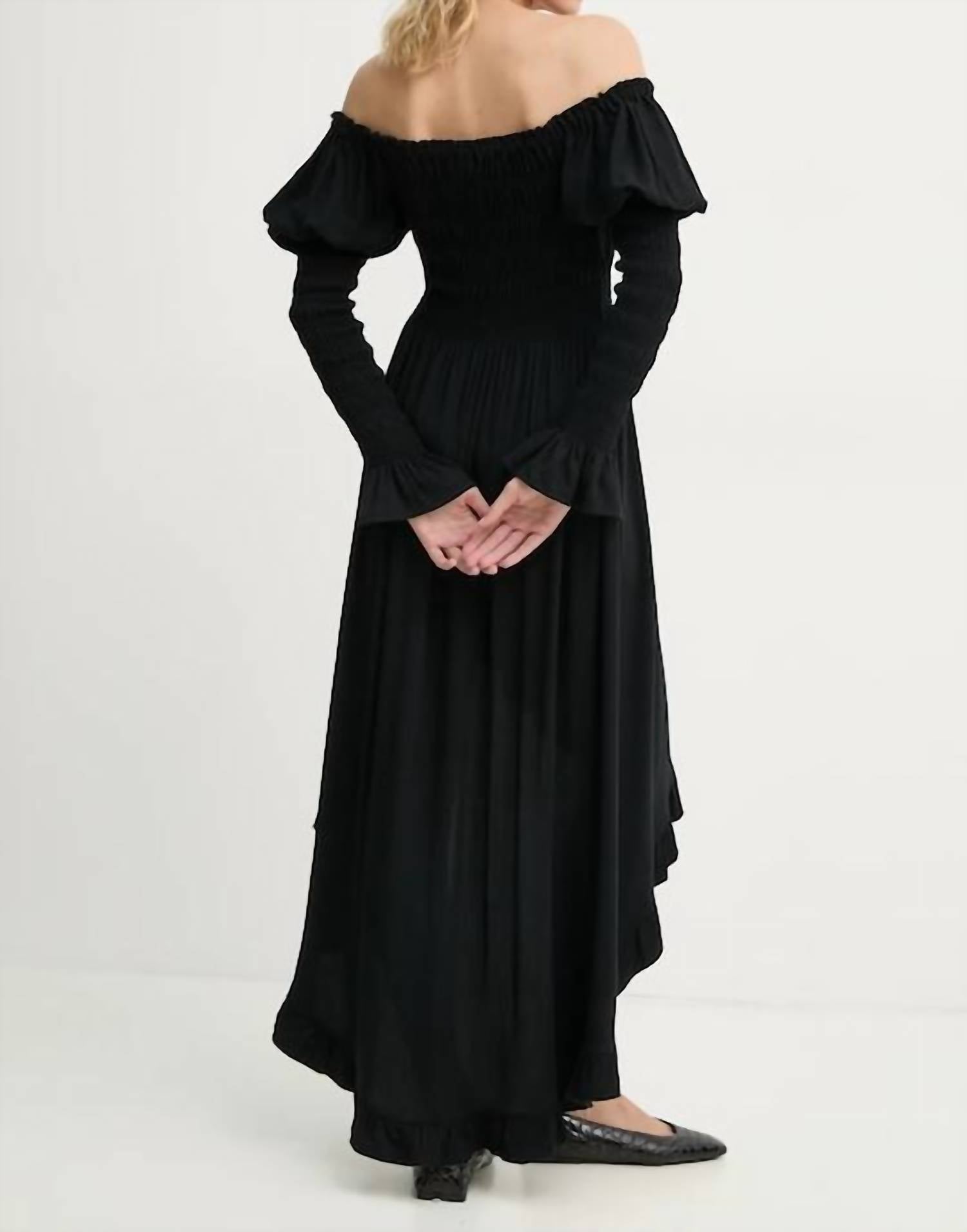 Sleeper - Juliette Shirred Asymmetric Dress