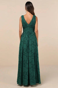 Lulus - Sweet Sophistication Burnout Floral Maxi Dress