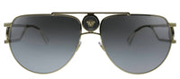 Versace - Aviator Metal Sunglasses with Silver Mirror Lens