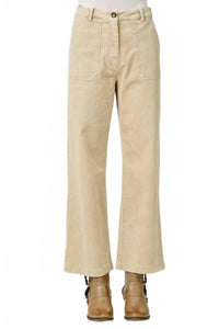 mystree Washed Corduroy Trouser Pant in almond - women's pants