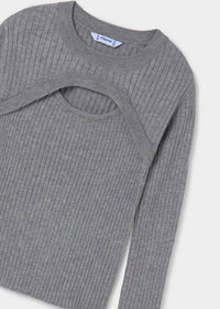 Mayoral - Girls' Layered Fine Knit Sweater