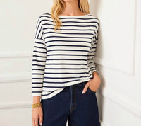 Karen Kane - Women's Three Quarter Sleeve Boatneck Top