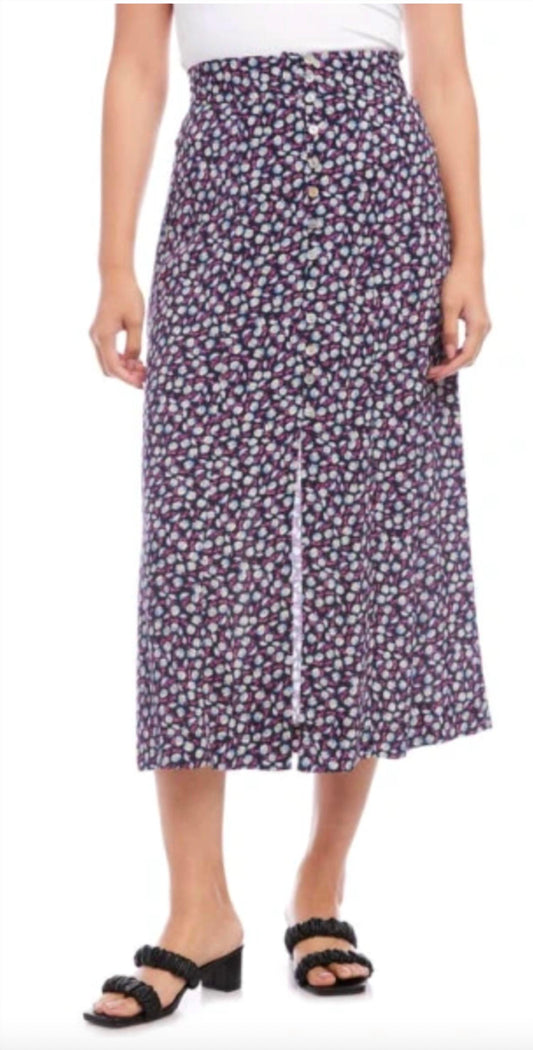 Karen Kane - In Full Bloom Button Front Skirt