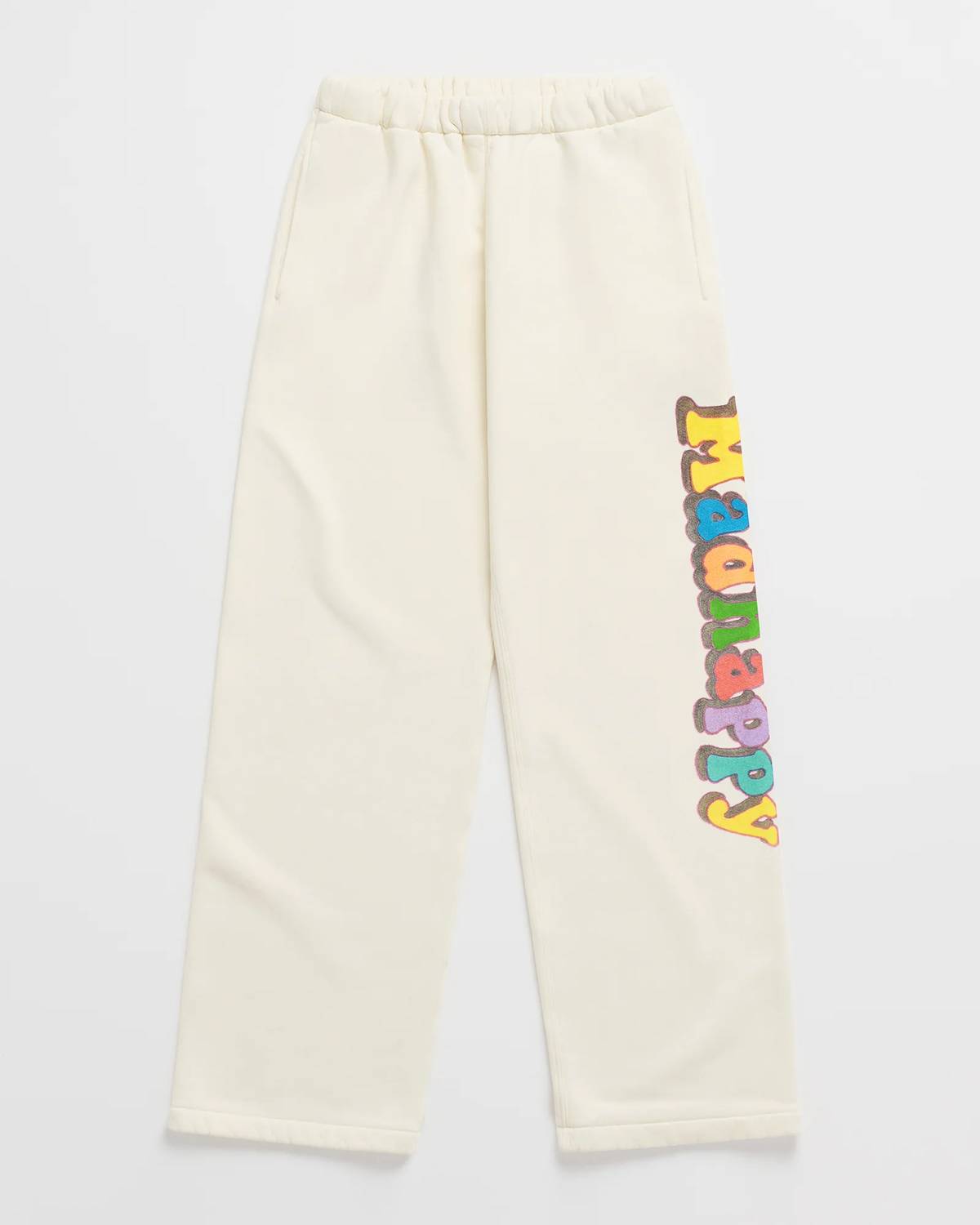 Madhappy Women's Mind Heart Body Midweight Straight Sweatpant in vanilla - women's pants