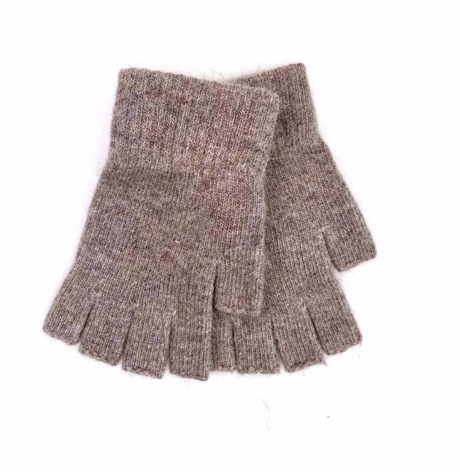 linda richards Women's No Fur Handwarmer in taupe - women's accessory