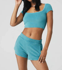 Alo Yoga - Terry Beachside Short Sleeve Top