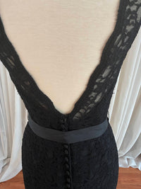 Morilee - Women's Lace Satin Tie Sash Formal Dress