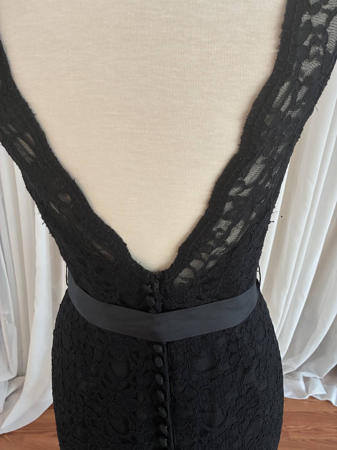 Morilee - Women's Lace Satin Tie Sash Formal Dress