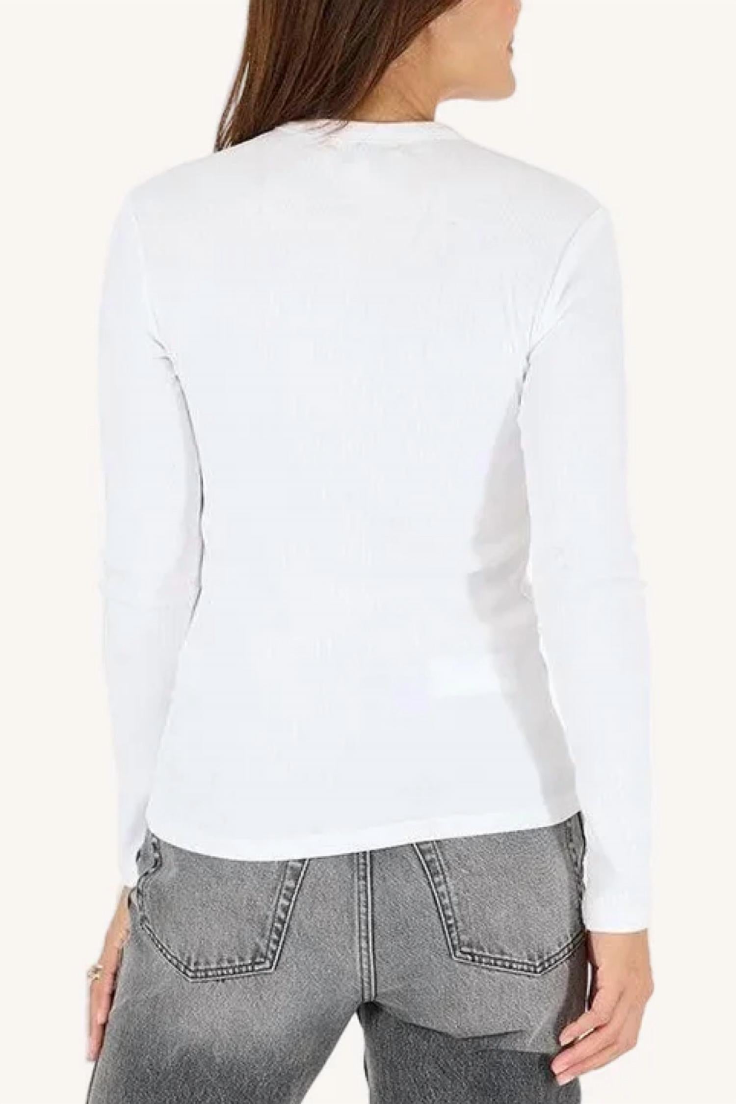Kerri Rosenthal - Long Sleeve Rib Tee Top
