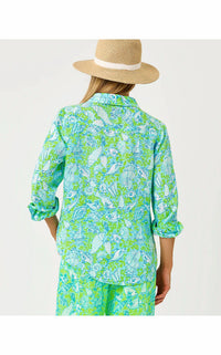 Lilly Pulitzer - Sea View Linen Button Down Shirt