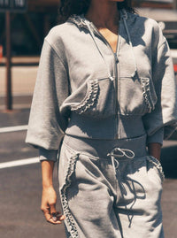 Cinq A Sept - Heather Maddie Zip Up Sweatshirt