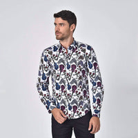Eight X - Skulls and Roses Rock N Roll Button Down Shirt