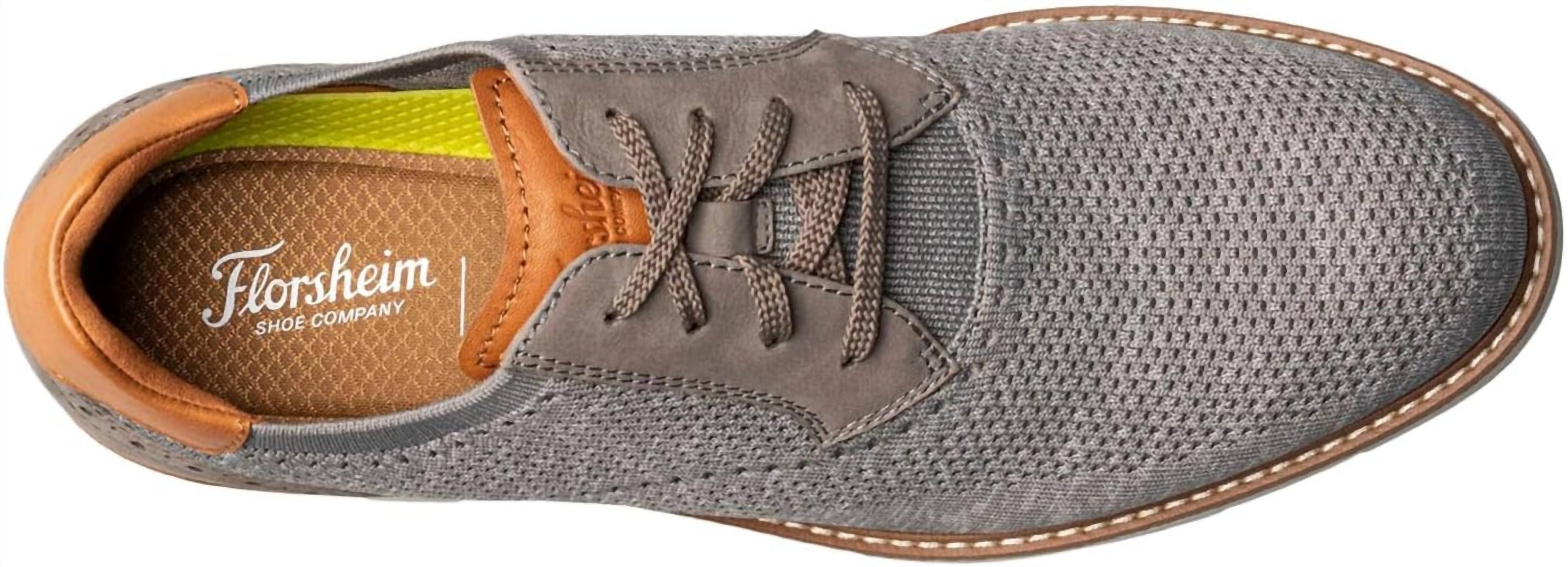 Florsheim Men's Vibe Knit Plain Toe Oxford in grey - men's shoe - view 4