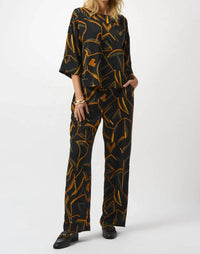 Joseph Ribkoff - Geometric Print 3/4 Sleeve Boxy Top