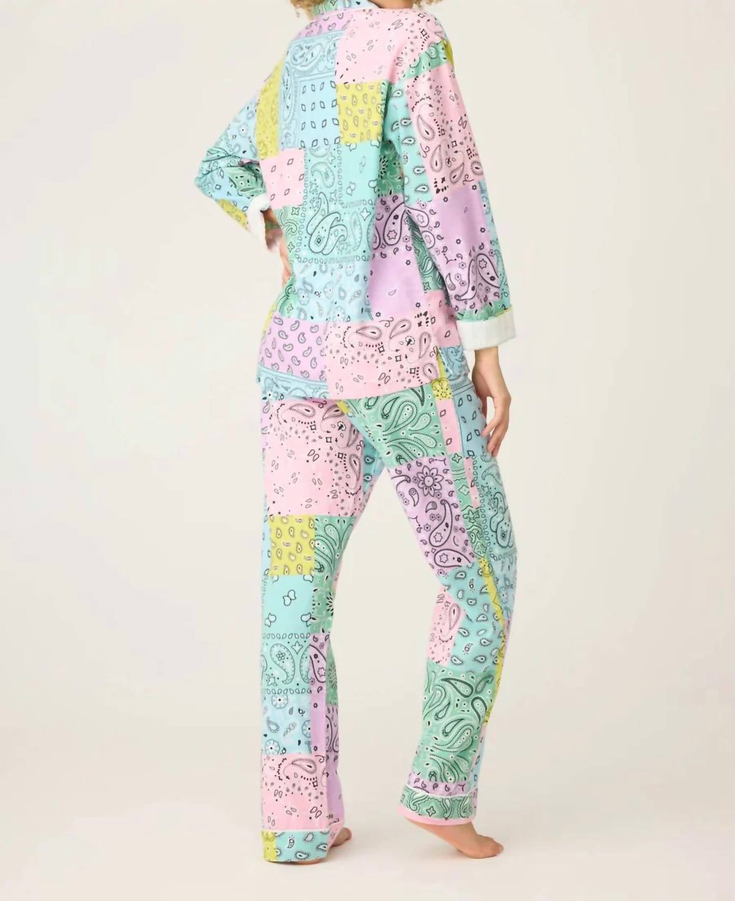 Pj Salvage - Howdy Honey Paisley 3-piece Flannel Pj Set