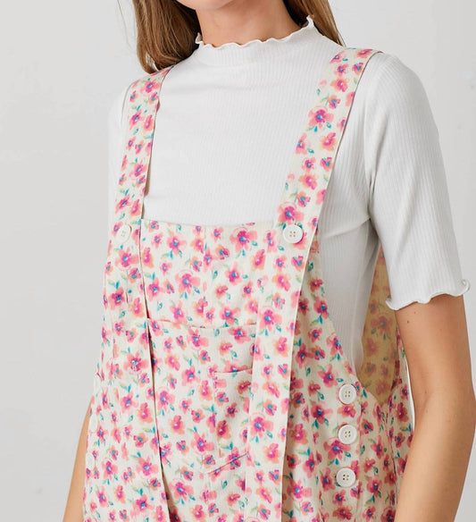 Polagram - Corduroy Cutie Floral Overalls