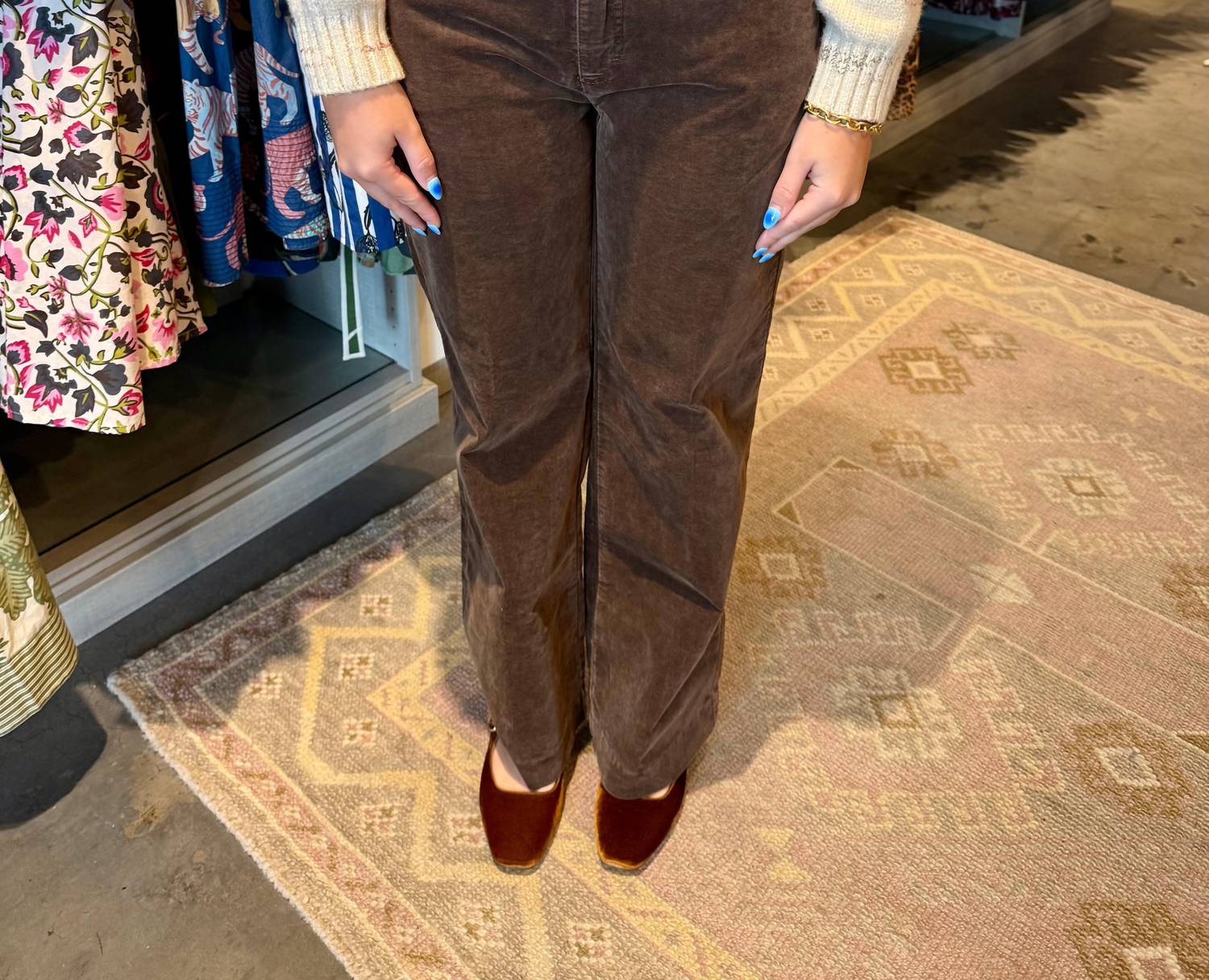 Mac - Relaxed Wide Velvet Jeans