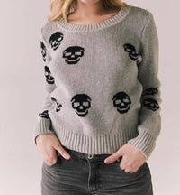 Chaser - Tossed Skulls Sweater