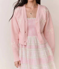 Loveshackfancy - Francette Cropped Knit Cardigan