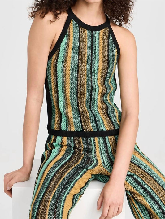 Nation Ltd - Mari Crochet Stripe Halter Top