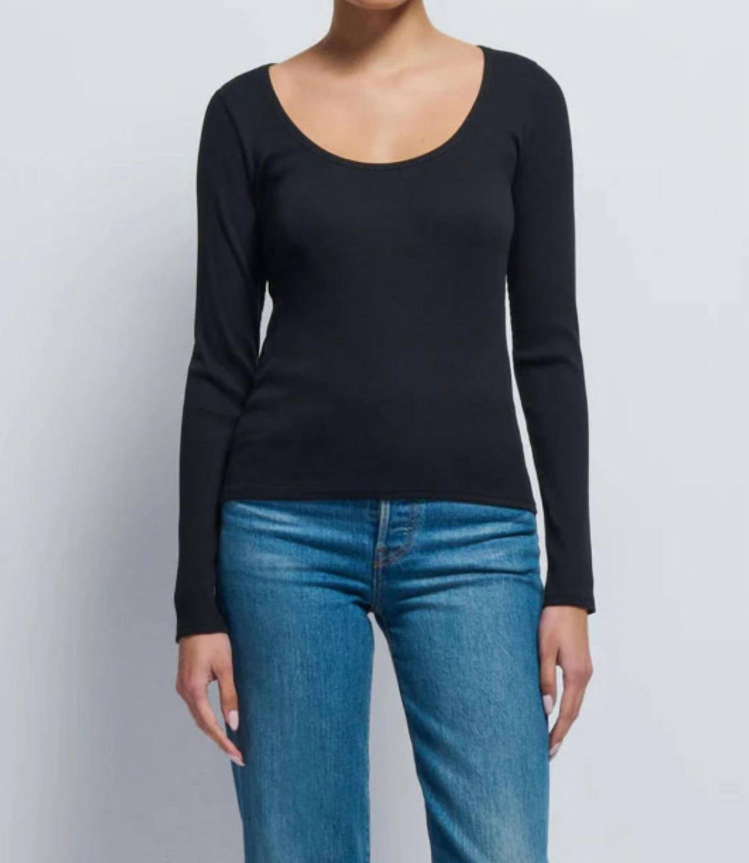Nation Ltd - Elaine Ribbed Long Sleeve Tee