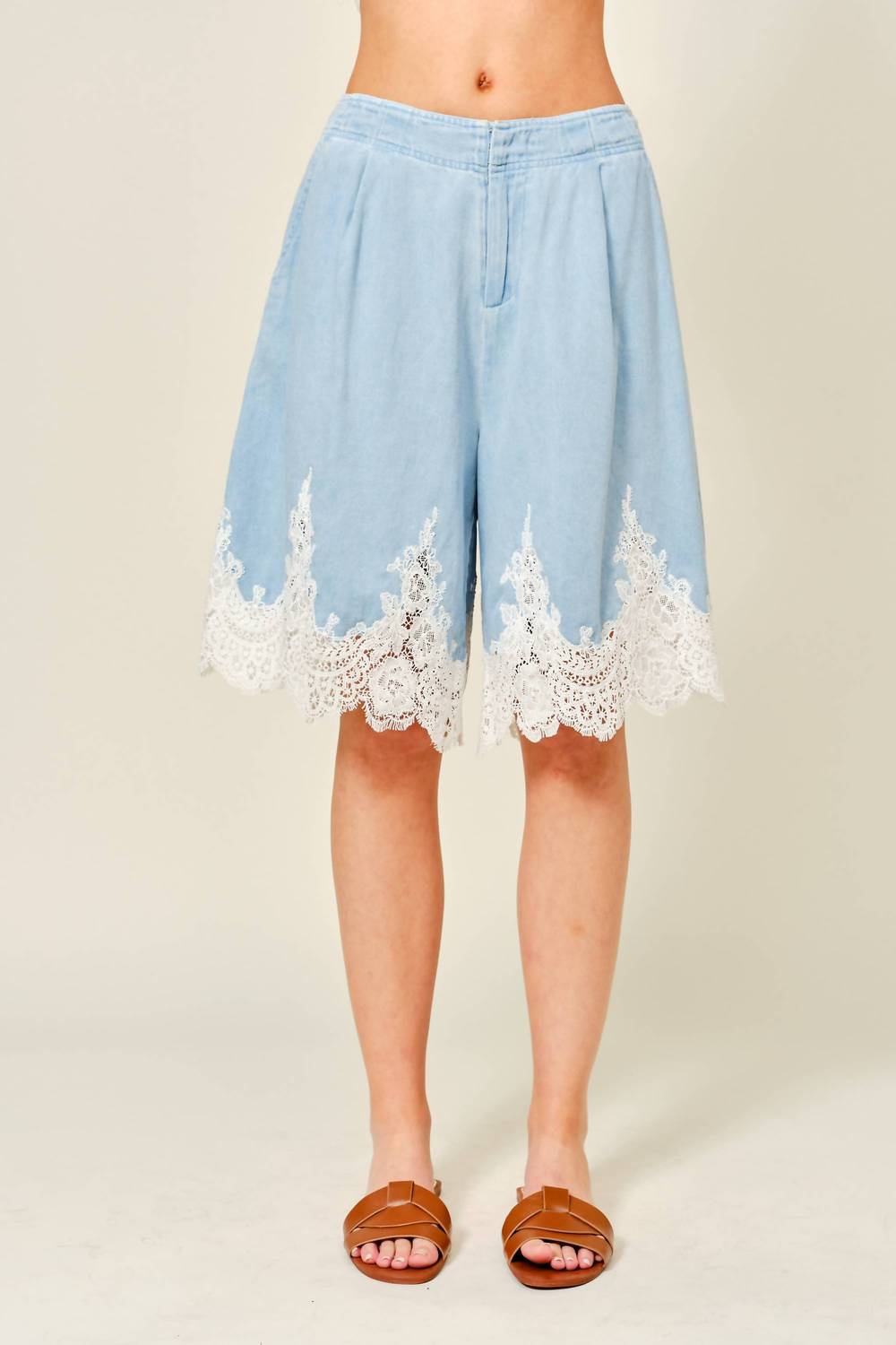 Aaron & Amber - Women's Cotton Blend Bermuda Shorts