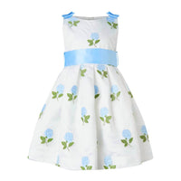 Rachel Riley - Girl's Rose Embroidered Organza Dress