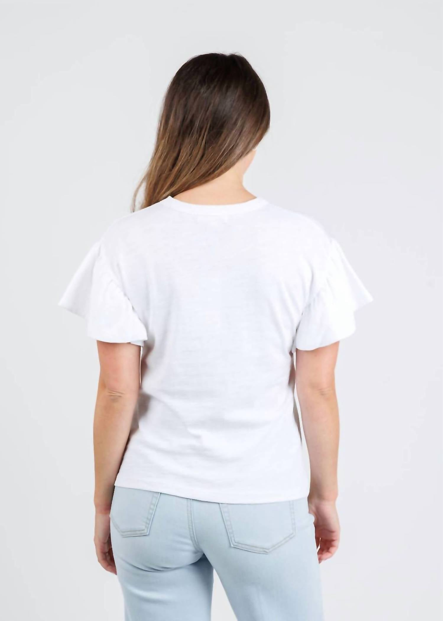 Nation Ltd - Camille Ruffle Sleeve Top