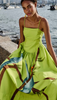 Farm Rio - Birds Smocked Maxi Dress