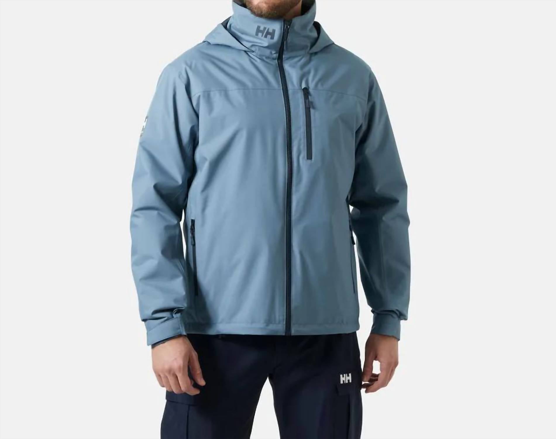 Helly Hansen Crew Hooded Midlayer Jacket 2.0 in washed navy - men's jacket