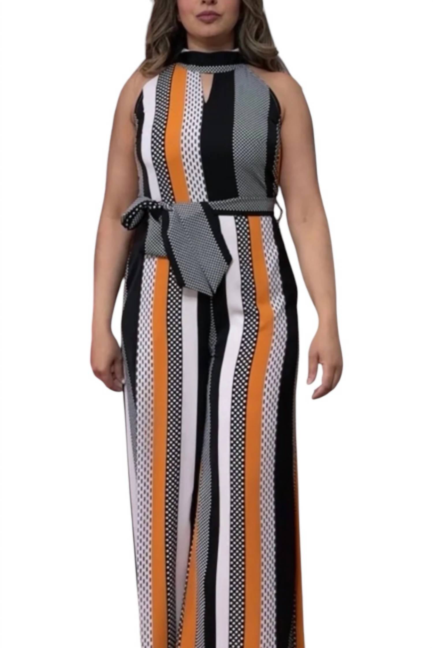 GRACIA Lines Jumpsuit in multi - women's pants