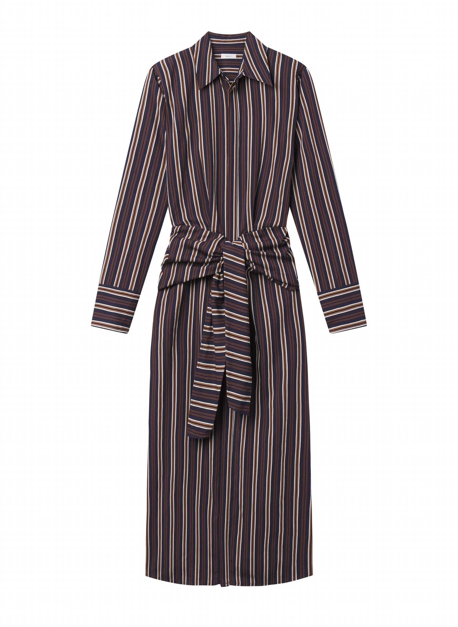 A.L.C. - Mila Striped Midi Shirtdress