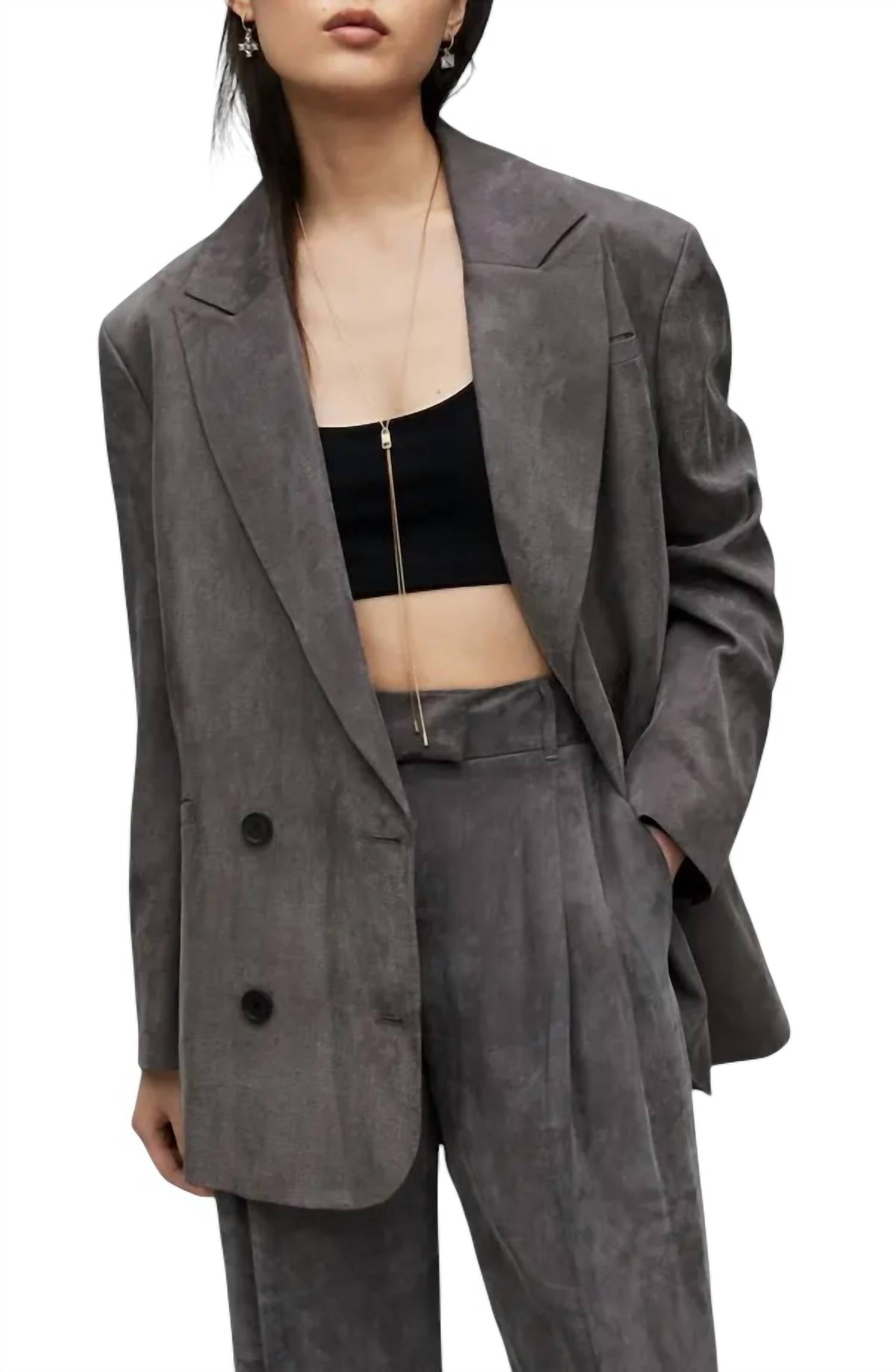 Allsaints - Elle Double Breasted Lightweight Blazer