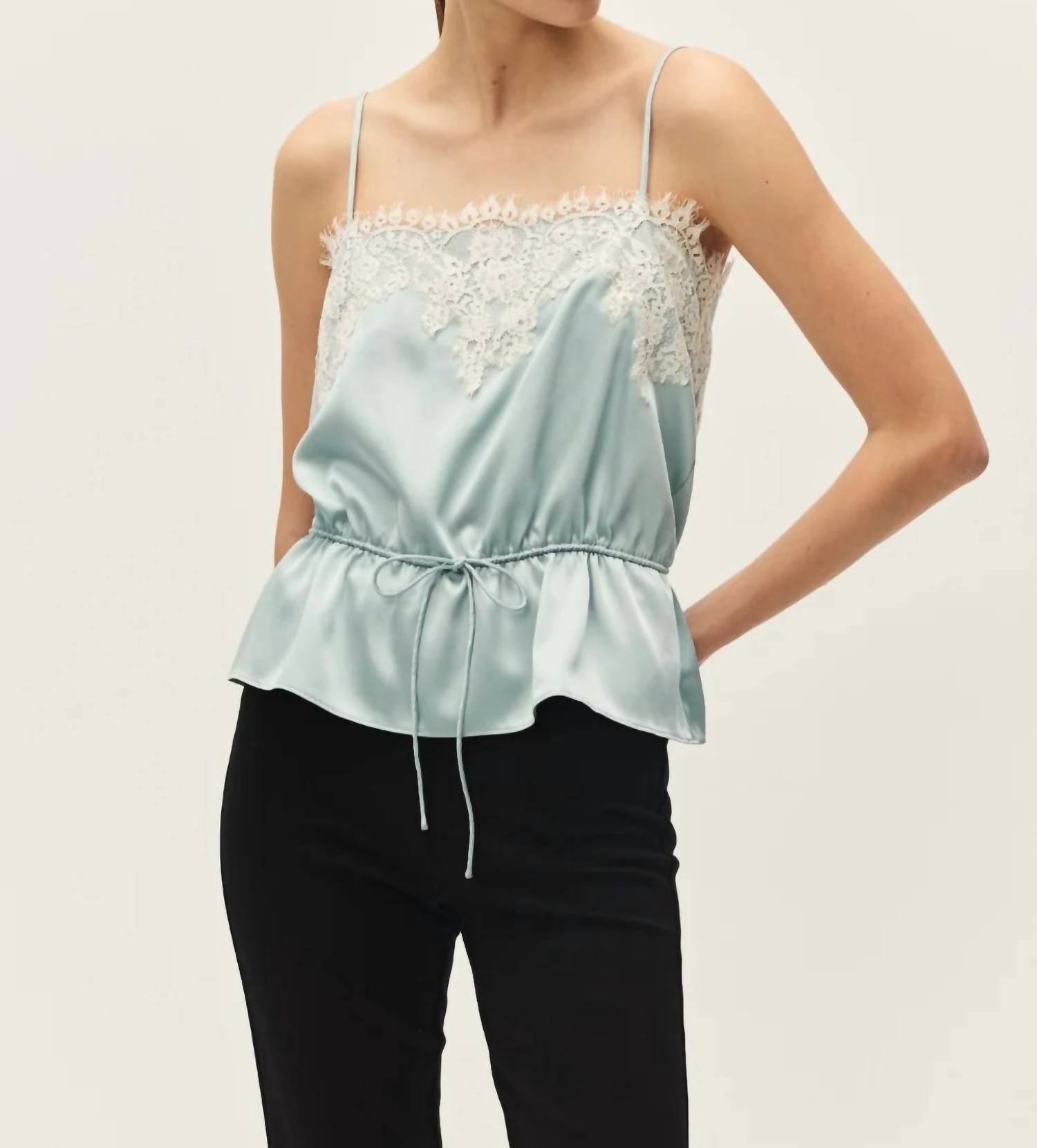 Elodie - Diora Satin Lace Tank Top