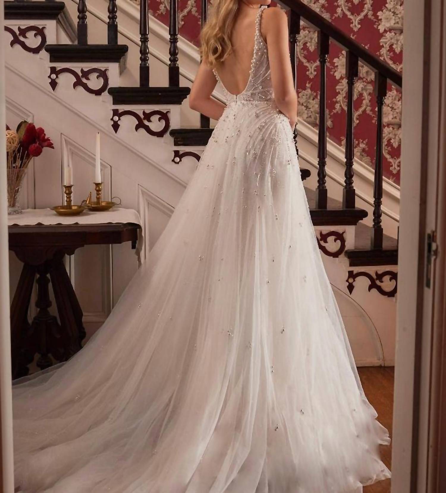 L'Amour by Calla Blanche Atarah Wedding Dress in ivory - women's dress - detail view