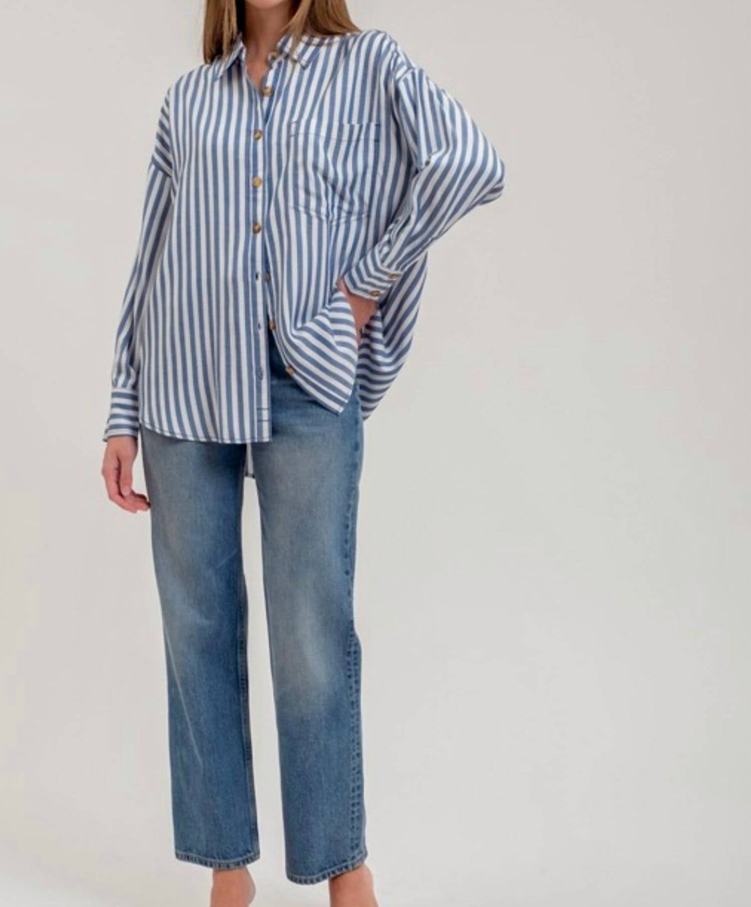 Blu Pepper - Jemma Long Sleeve Button Front Shirt