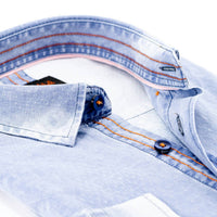 Eight X - Pattern Denim Jacquard Button Down Shirt