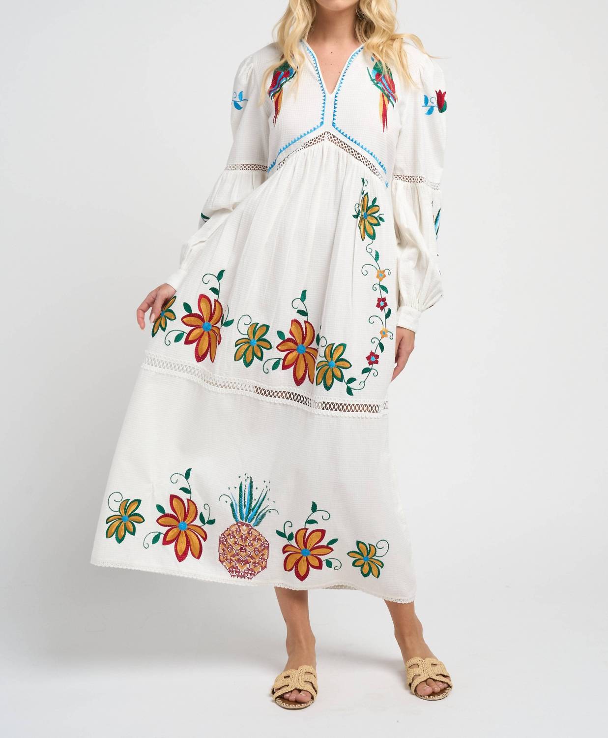 Guadalupe Design - Sofia Parrot Midi Dress