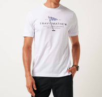 TravisMathew Worth A Shot Short Sleeve Tee in white - men's t-shirt