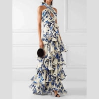 Sanyao Fashion - Bohemian Tie-Strap Printed Dress
