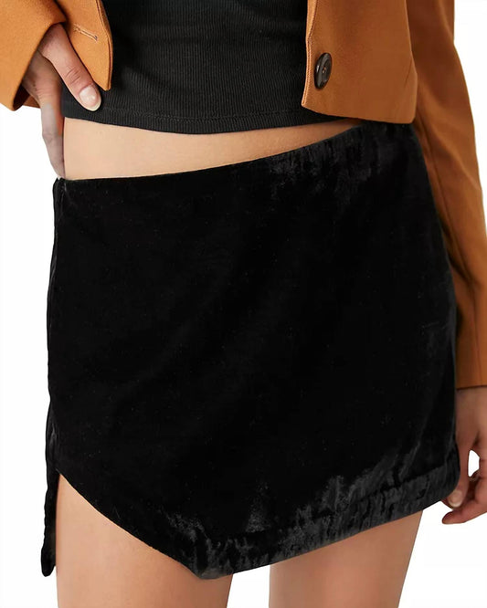 Free People - ANNALISE VELVET MINI SKIRT