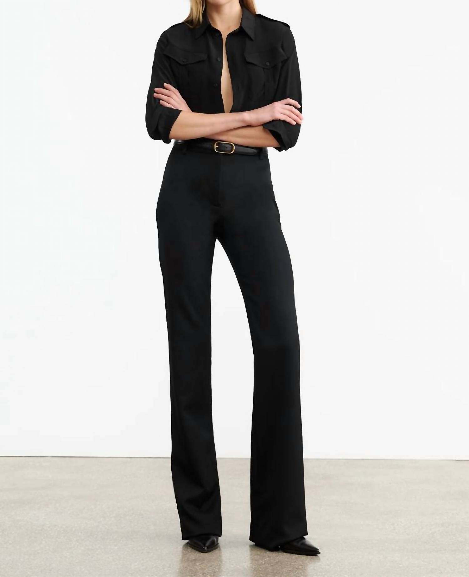 NILI LOTAN Corette Pant in black 2 - women's pants - view 4